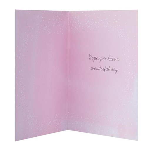 M&S Happy Birthday Mum Pink & Gold Birthday Card