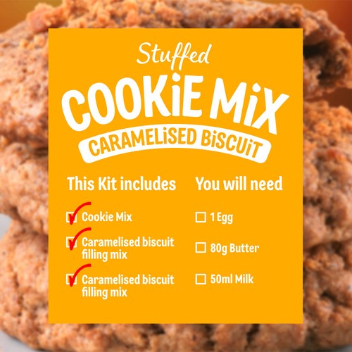Dr. Oetker Caramelised Stuffed Cookie Biscuit Mix