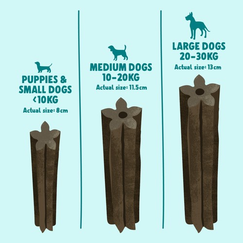 Denzel's Daily Dental Medium Dogs Chicken, Peppermint & Decaf Green Tea