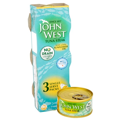 John West No Drain Tuna Steak In Sunflower Oil