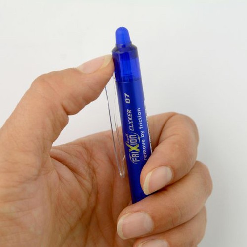 Pilot FriXion Clicker Erasable Ink Rollerball Pen 07 Medium - Blue