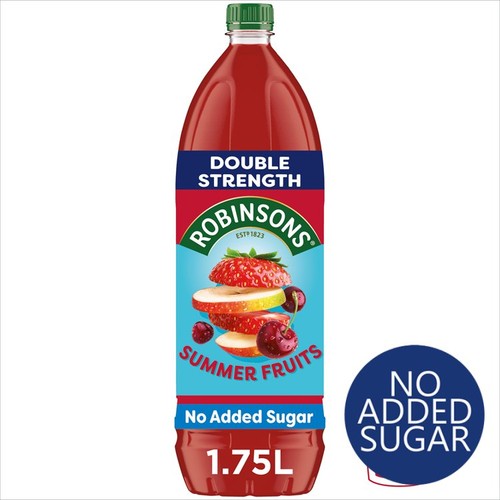 Robinsons Double Strength Summer Fruits No Added Sugar Squash