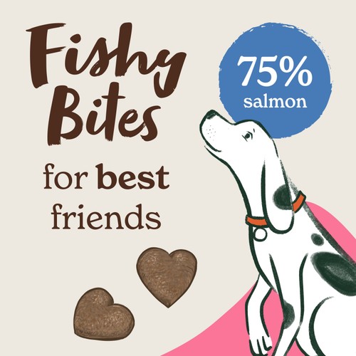 Forthglade Fishy Bites Natural Grain Free Treats Salmon & Dill