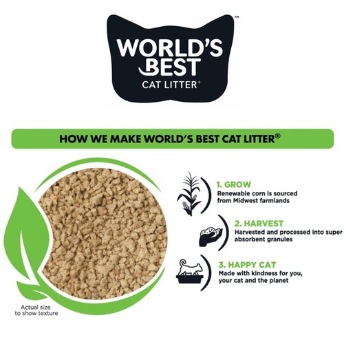 World's Best Multiple Cat Unscented Clumping Cat Litter