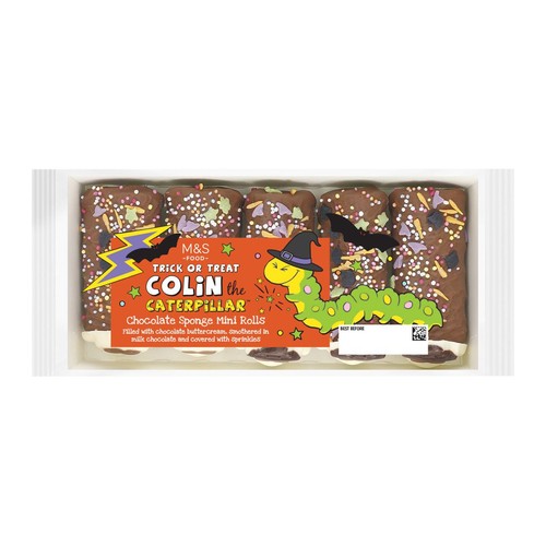 M&S Trick or Treat Colin the Caterpillar Chocolate Sponge Mini Rolls