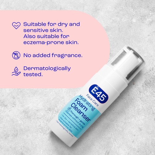 E45 Foaming Face Cleanser for Dry and Sensitive Skin