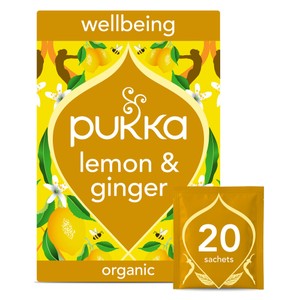 Pukka Organic Lemon, Ginger&Manuka Honey Tea x20 Compostable Herbal TeaBags