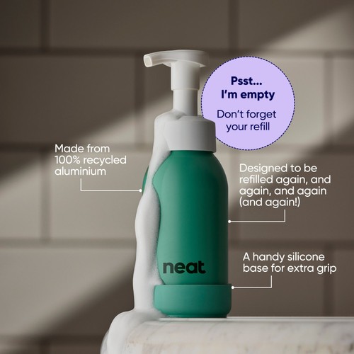 Neat Refillable Foaming Hand Wash Bottle Sage