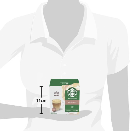 Starbucks Caffe Latte By Nescafe Dolce Gusto, Coffee Pods (12 Servings)