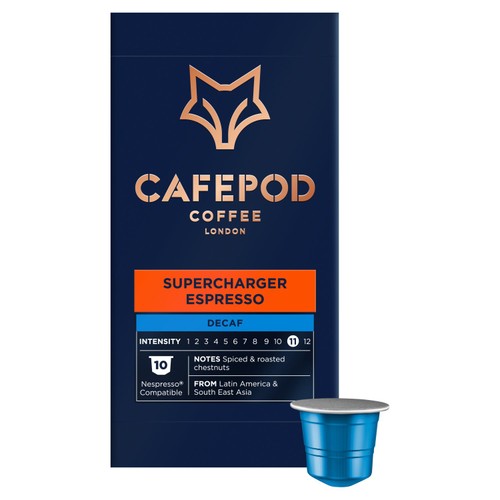 CafePod Decaf Supercharger Espresso Nespresso Compatible  Coffee Pods