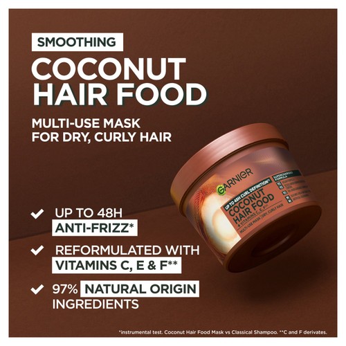 Garnier Ultimate Blends Hair Food Coconut Oil 3-in-1 Hair Mask Treatment 