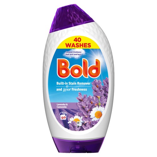 Bold 2In1 Washing Liquid Gel Lavender & Camomile 40 Washes