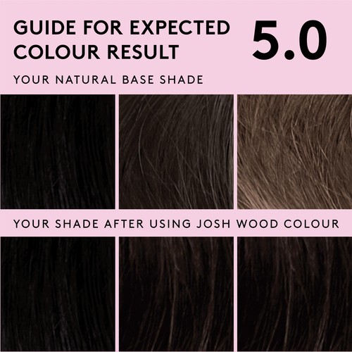 Josh Wood Colour Permanent Hair Colour Kit Shade 5.0 (Dark Brown)