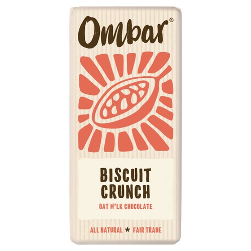 Ombar biscuit crunch oat m'lk chocolate bar