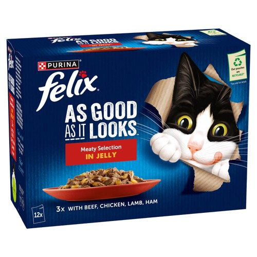 Felix As Good As it Looks Meaty Selection in Jelly Wet Cat Food