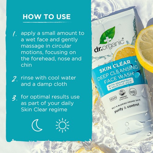 Dr Organic Skin Clear Deep Cleansing Face Wash