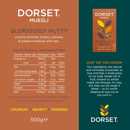 Dorset Cereals Gloriously Nutty Muesli Breakfast Cereal