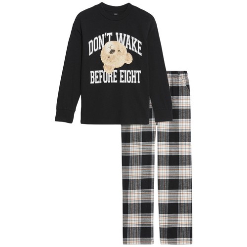 M&S Spencer Bear Don't Wake PJ, 8-9 Years, Black