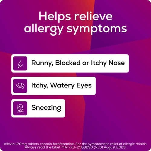 Allevia Hayfever Allergy Relief Tablets Fexofenadine