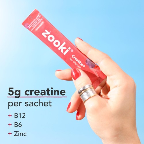 Zooki Creatine+ For Women, Powder Sachets, Summer Fruits Flavour