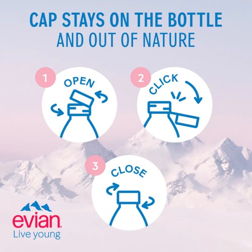 Evian Still Natural Mineral Spring Bottled Water Multipack