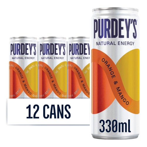 Purdey's Orange & Mango Natural Energy Drink
