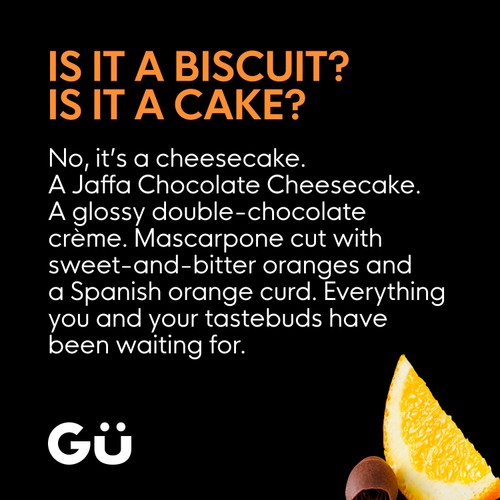 Gu Jaffa & Chocolate Cheesecake Dessert