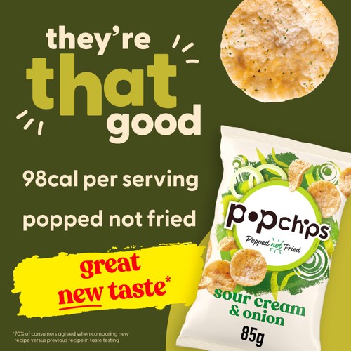 popchips Sour Cream & Onion Sharing Crisps