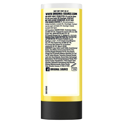 Original Source Lemon and Tea Tree Shower Gel Travel Size