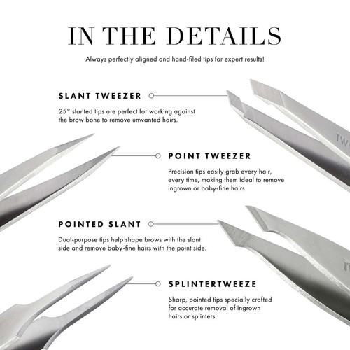 Tweezerman Black Leopard Mini Slant Tweezer