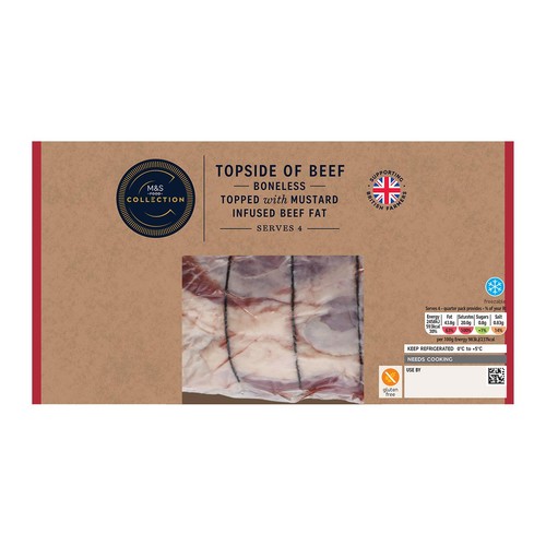M&S Collection Topside of British Beef with Mustard Basting Fat