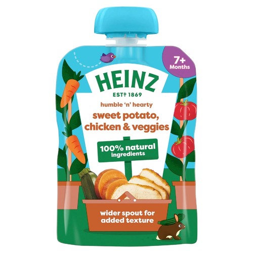 Heinz Sweet Potato, Chicken & Veggies Pouch Baby Food 7+ Months 