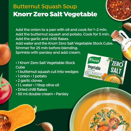 Knorr 8 Vegetable Zero Salt Stock Cubes