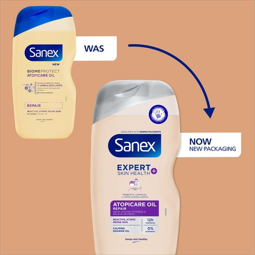 Sanex Expert Skin Health+ Atopicare Oil Repair Body Wash Shower Gel