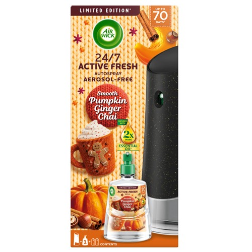 Airwick Active Fresh Smooth Pumpkin Ginger Chai Kit