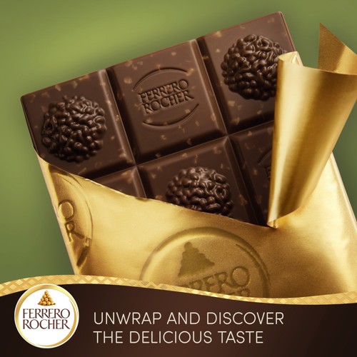 Ferrero Rocher Milk Chocolate with Hazelnut & Macadamia Bar