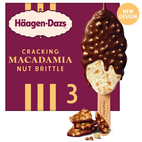 Haagen-Dazs Macadamia Nut Brittle Ice Cream Sticks