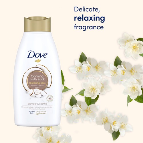 Dove Bubble Bath Soak Restoring Care Coconut & Cacao