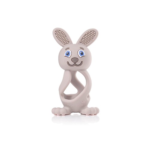 Bobbie Bunny Baby Teether Toy Cappuccino Grey Bobbie Bunny Baby Teether Toy Cappuccino Grey