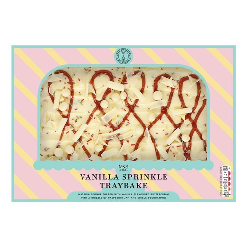 M&S Vanilla Sprinkle Traybake