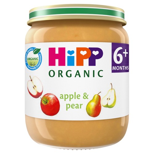 HiPP Organic Apple & Pear Baby Food Jar 6+ Months