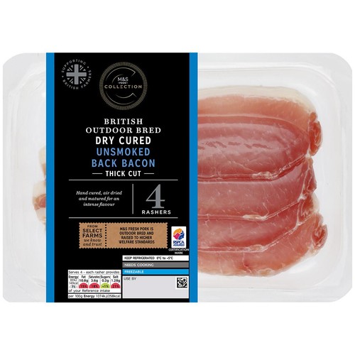 M&S Collection British Thick Cut Unsmoked Back Bacon