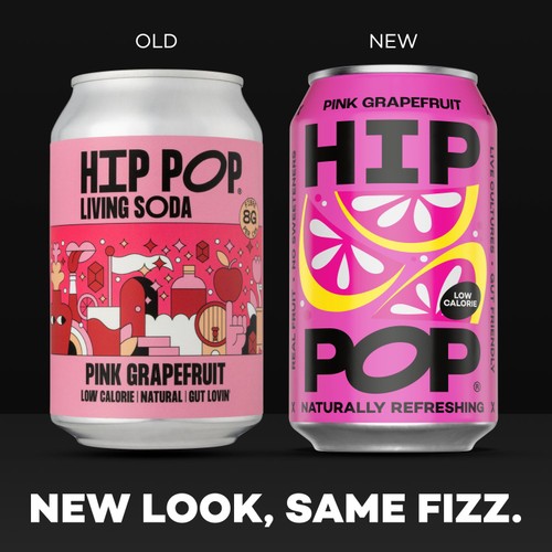 Hip Pop Pink Grapefruit Fizzy Drink