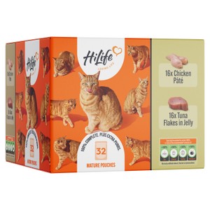 Hilife Its Only Natural The Big Chicken One In Jelly Wet Cat Food Pouches 32 x 70g
