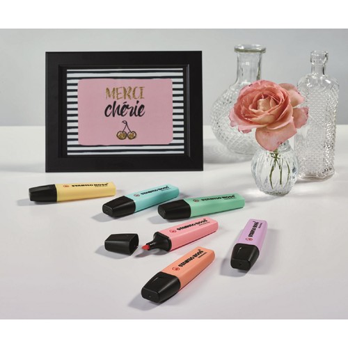 STABILO BOSS ORIGINAL Pastel Highlighter wallet of 4 assorted colours 