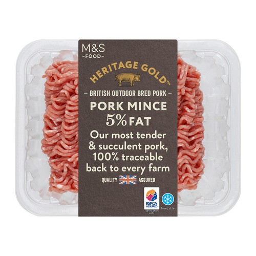 M&S Heritage Gold British Outdoor Bred Pork Mince 5% Fat
