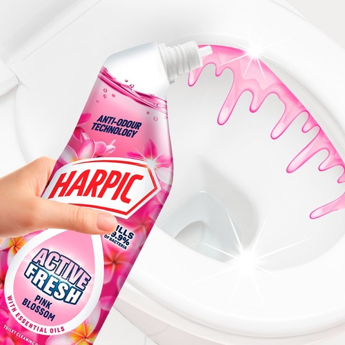 Harpic Active Fresh Pink Blossom Toilet Cleaner Gel