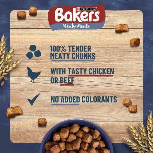 Bakers Meaty Meals Chicken Dry Dog Food 