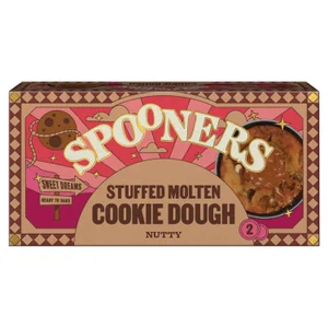 Spooners Stuffed Nutty Molten Cookie Dough 2x80g