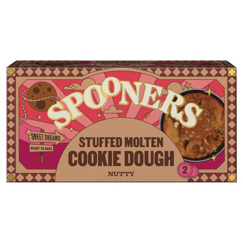 Spooners Stuffed Nutty Molten Cookie Dough 2x80g
